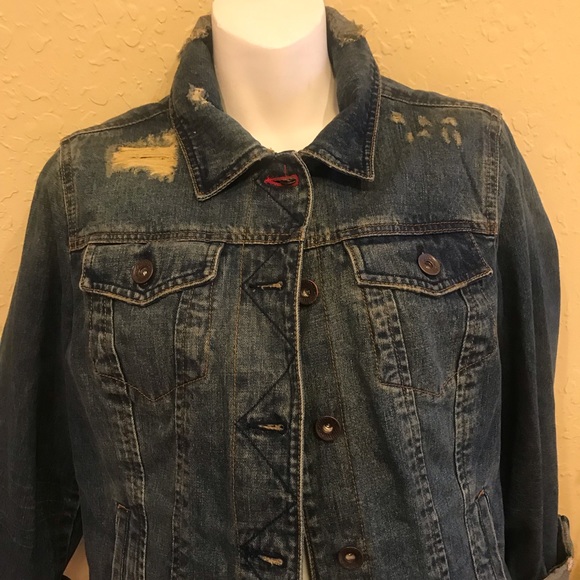 NWOT Tommy Hilfiger stressed denim jacket - Picture 4 of 4
